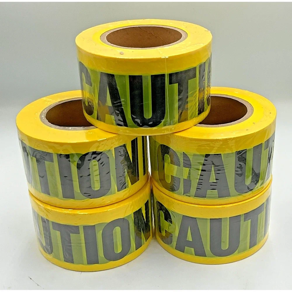 3 Inch Caution Tape 1000 Feet Rolls Pack of 5‎